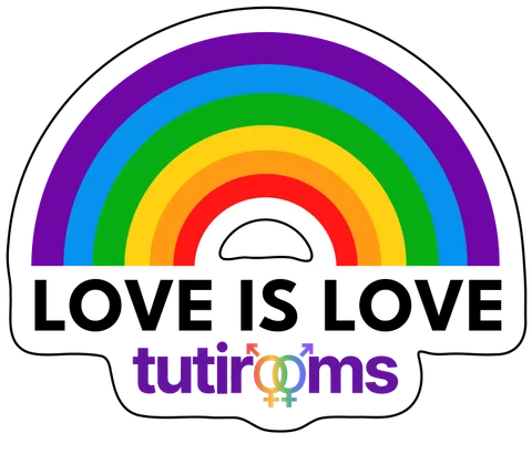 Pegatina TutiRooms: Love is Love, arcoíris